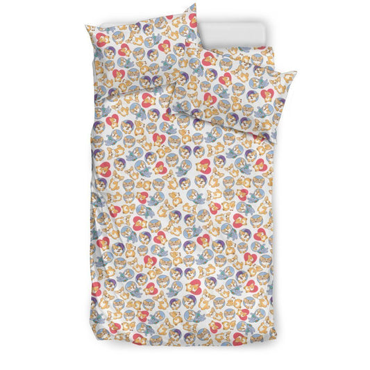 Corgi Pet Beige Bedding Set-6teenth World™-Bedding Set-US Twin-Vibe Cosy™