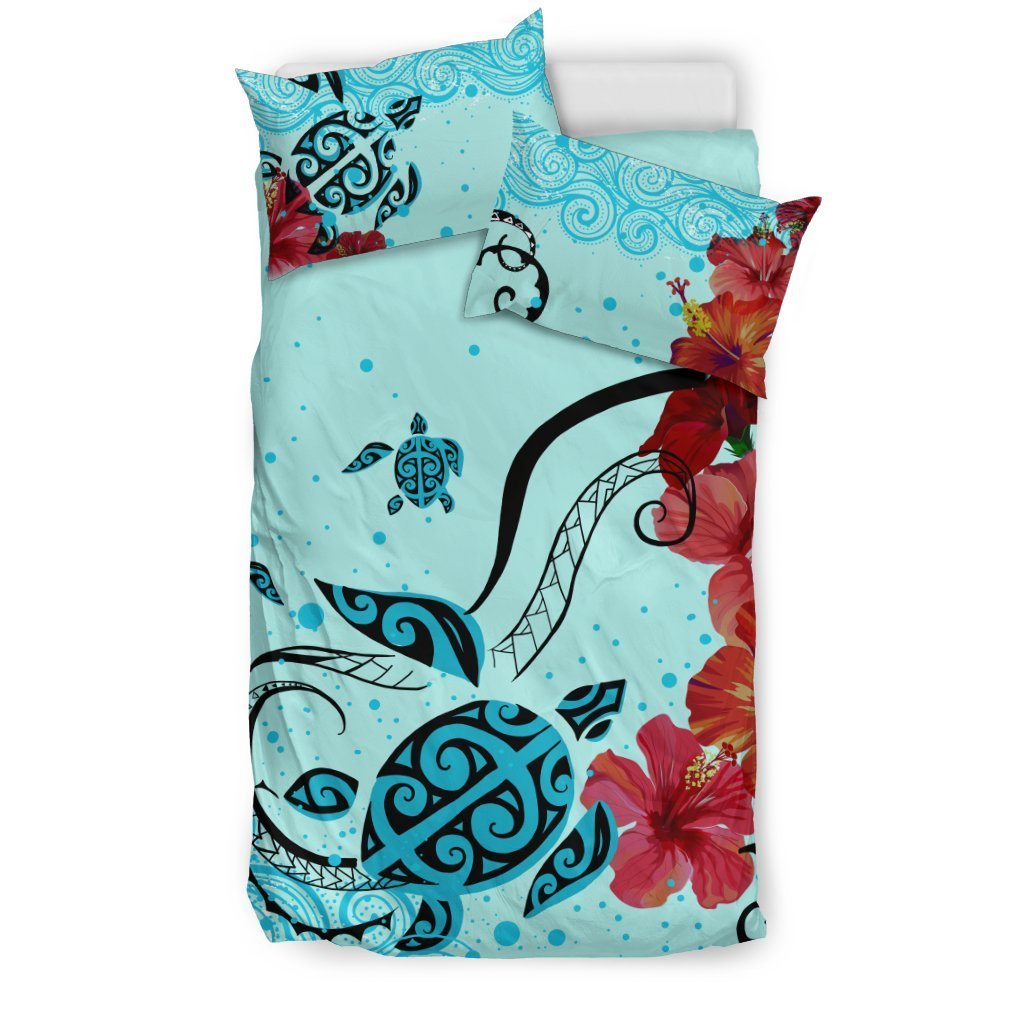 Hawaii Sea Turtle Bedding Set - AH-BEDDING SETS-Alohawaii-US Twin-Black-Polyester-Vibe Cosy™