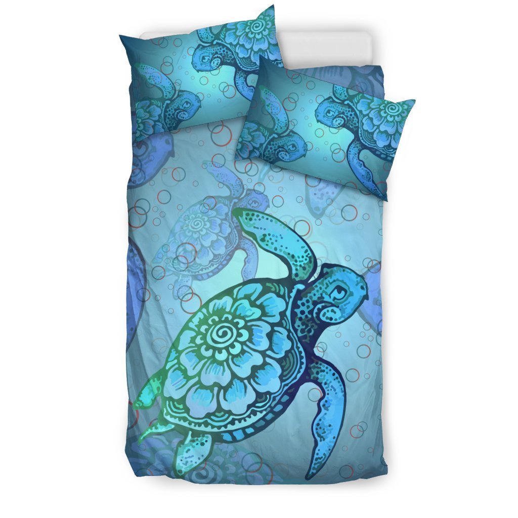 Turtle Bedding Set - AH-BEDDING SETS-Phaethon-US Twin-Black-Polyester-Vibe Cosy™