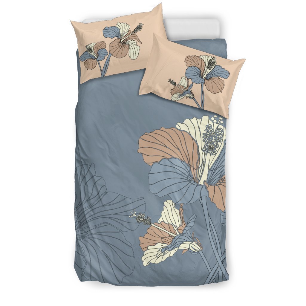 Hibiscus Bedding Set - AH-BEDDING SETS-Alohawaii-US Twin-Black-Polyester-Vibe Cosy™