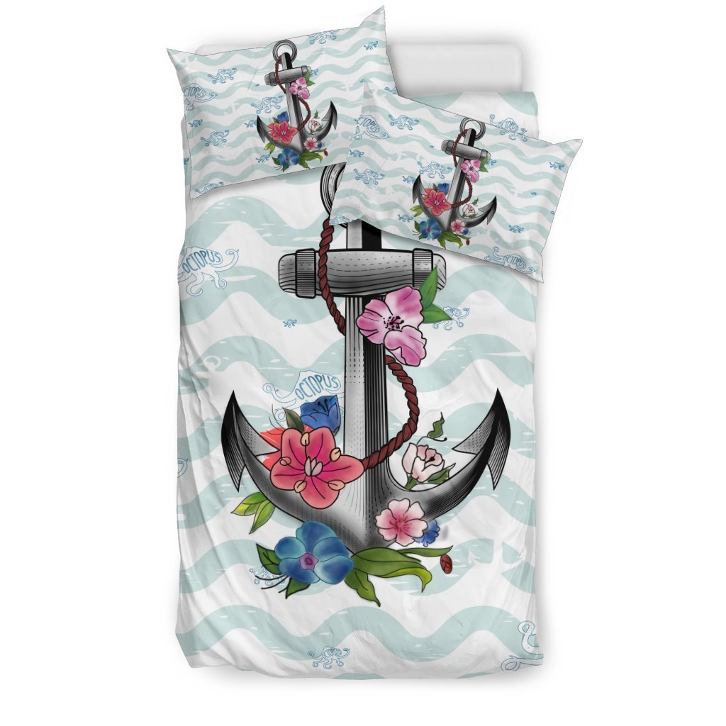 Hibiscus Bedding Set - AH-BEDDING SETS-Alohawaii-US Twin-Black-Polyester-Vibe Cosy™