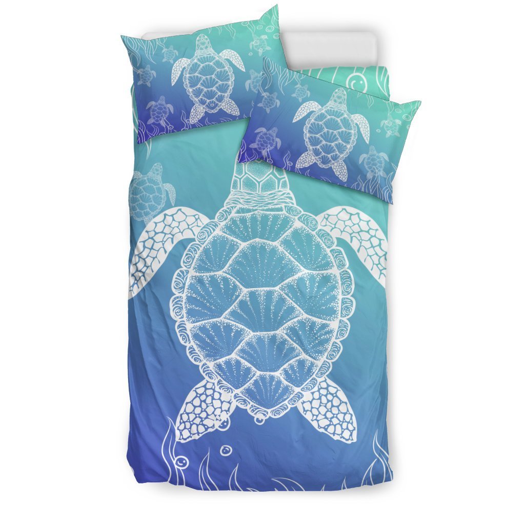 Turtle Bedding Set - AH-BEDDING SETS-Alohawaii-US Twin-Black-Polyester-Vibe Cosy™