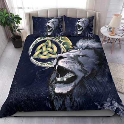 Premium 3D Printed Blue Lion Scottish Bedding Set MEI