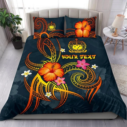 Polynesian Hawaii Personalized Name 3D Bedding Set
