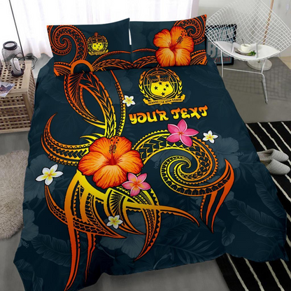 Polynesian Hawaii Personalized Name 3D Bedding Set