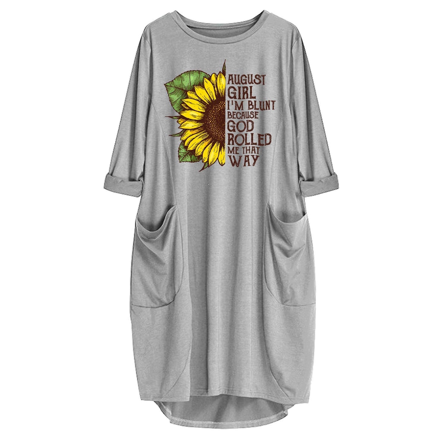 August Girl Im Blunt Because God Rolled Me That Way Dress-Apparel-GP Art-Dress-S-Vibe Cosy™