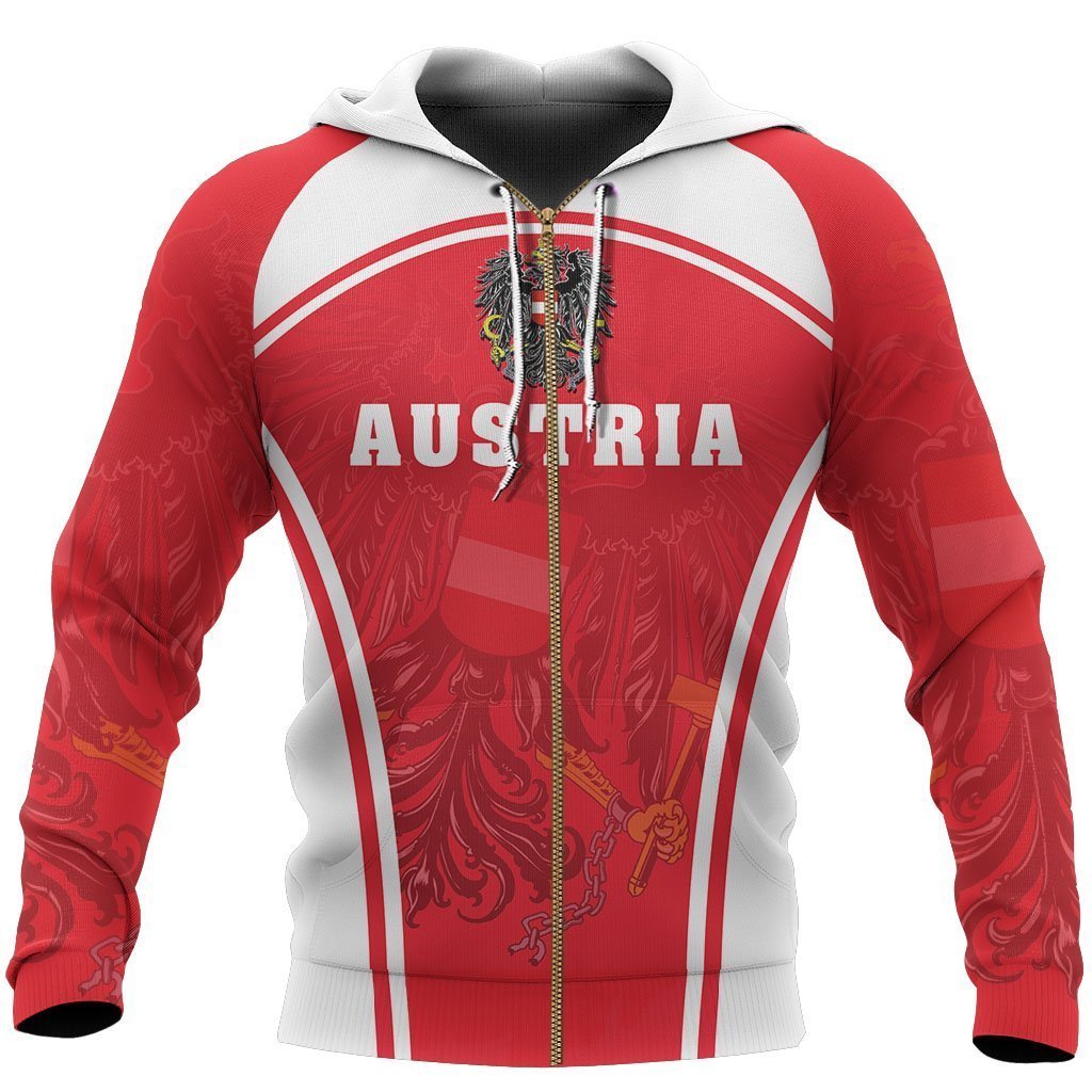 Austria Zipper Hoodie ZIP-NVD1038-Dung Van-Men's Zip-Up Hoodie-S-Vibe Cosy™