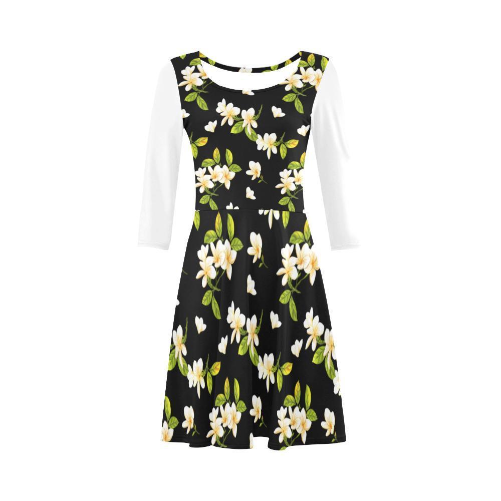 Plumeria Sundress 02 - AH-SLEEVE SUNDRESSES-e-joyer-XS-White-Sundress-Vibe Cosy™