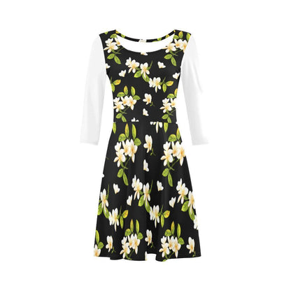 Plumeria Sundress 02 - AH-SLEEVE SUNDRESSES-e-joyer-XS-White-Sundress-Vibe Cosy™