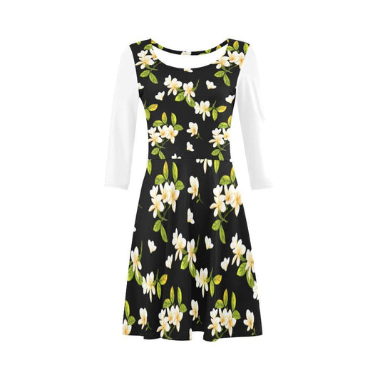 Plumeria Sundress 02 - AH-SLEEVE SUNDRESSES-e-joyer-XS-White-Sundress-Vibe Cosy™