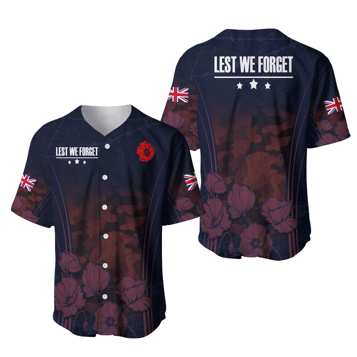 Remembrance Day Lest We Forget 3D All Over Printed Unisex Shirts