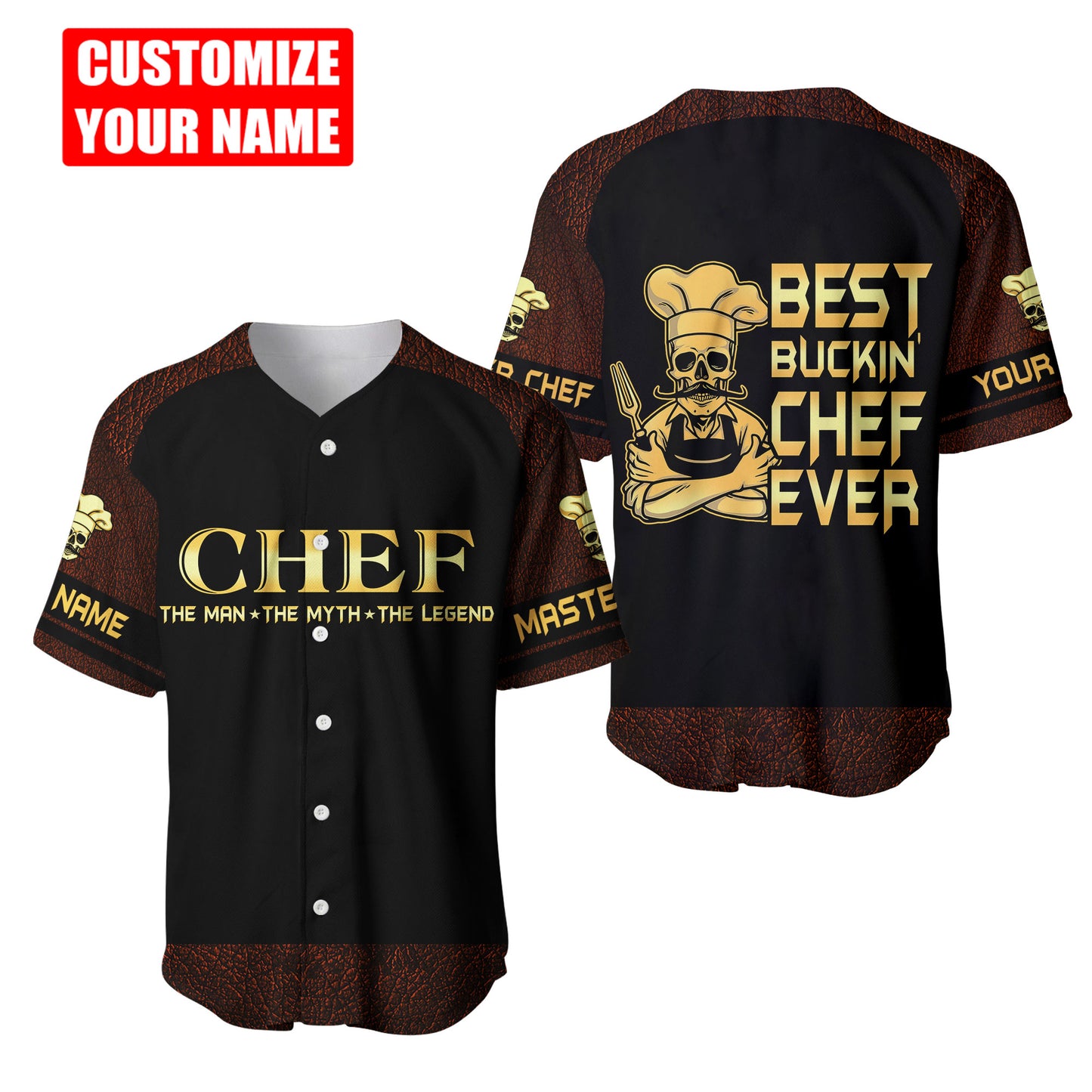 Custom Name Master Chef 3D All Over Printed Unisex Shirts