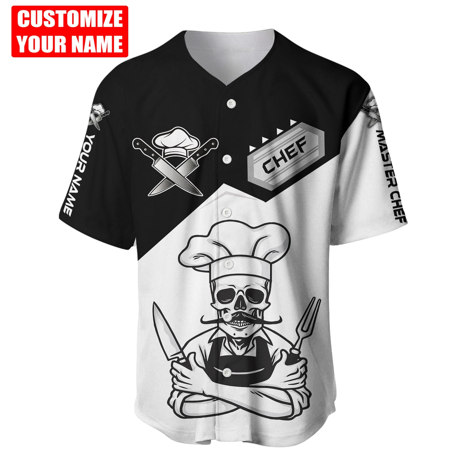 Custom Name Master Chef 3D All Over Printed Unisex Shirts