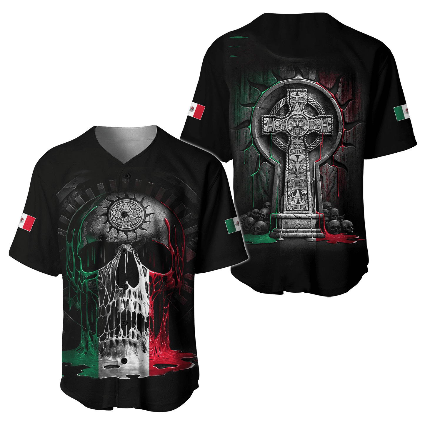 Mexico Skull 3D All Over Printed Unisex Hoodie
