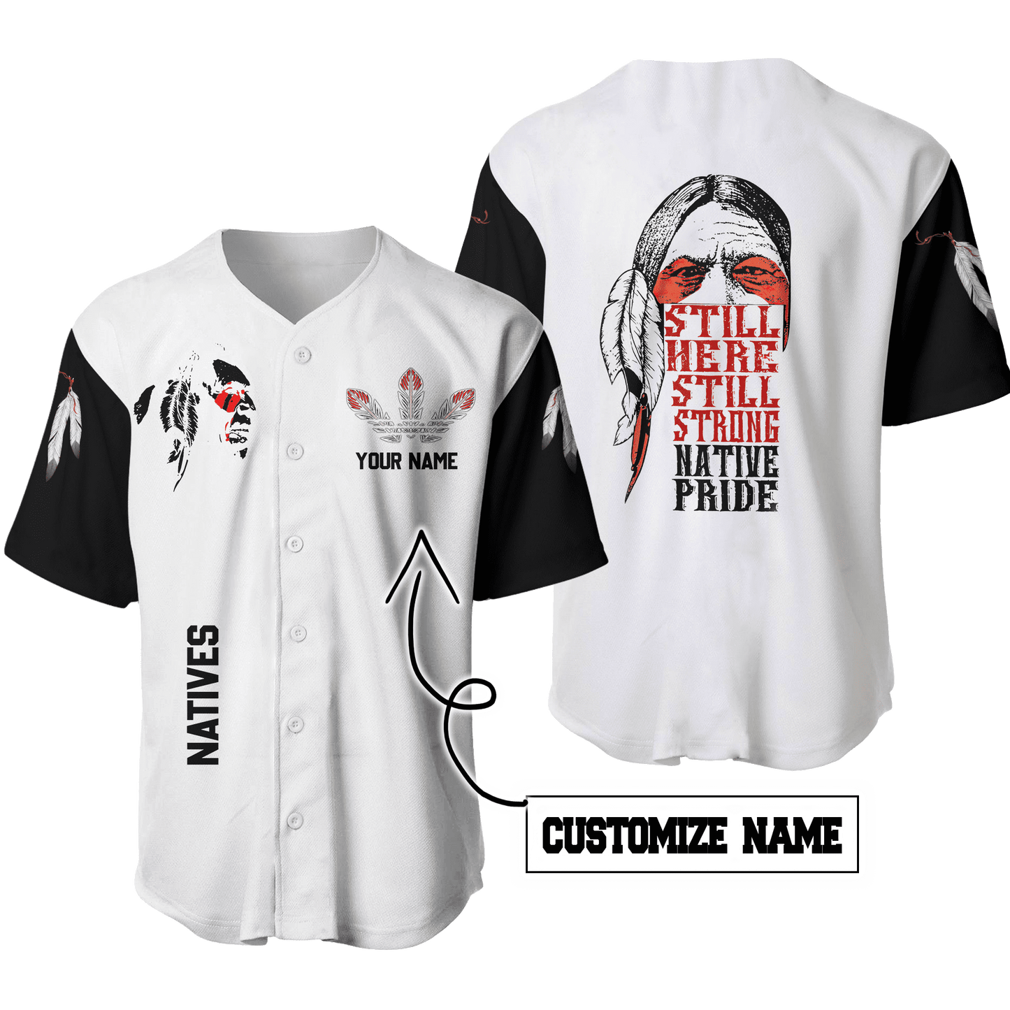 Customized Name Native American 3D All Over Printed Unisex Shirts