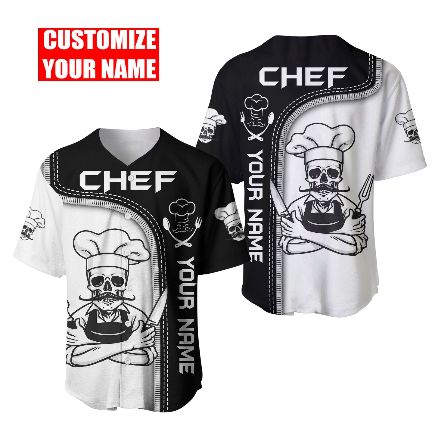 Custom Name Master Chef 3D All Over Printed Unisex Shirts