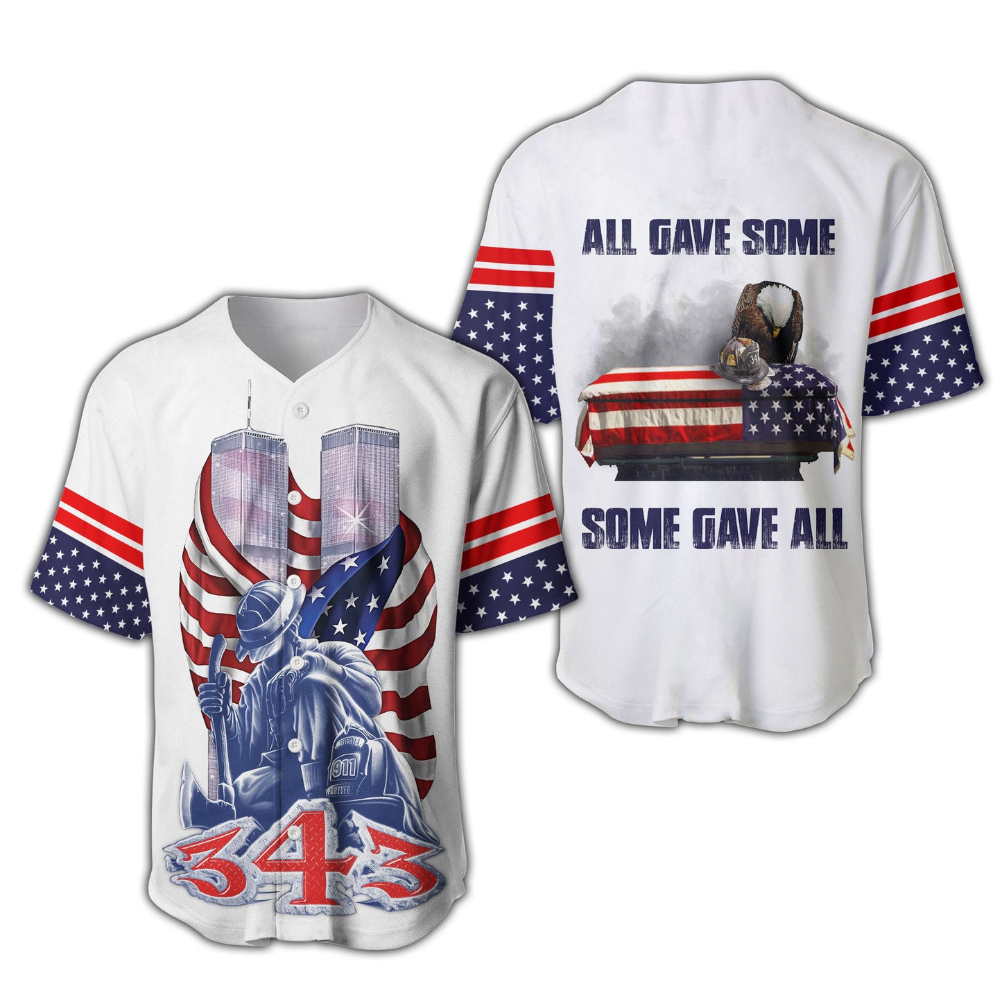 Firefighter 911 Patriot Day 3D All Over Printed Unisex Shirts