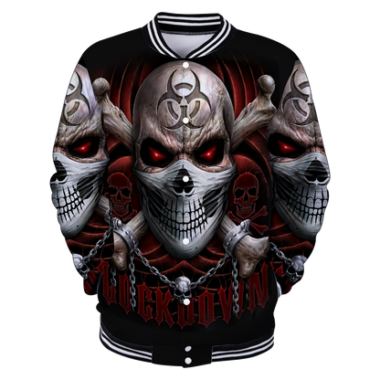 Cool Skull Baseball jacket 3D All Over Printed Shirts DA03122001