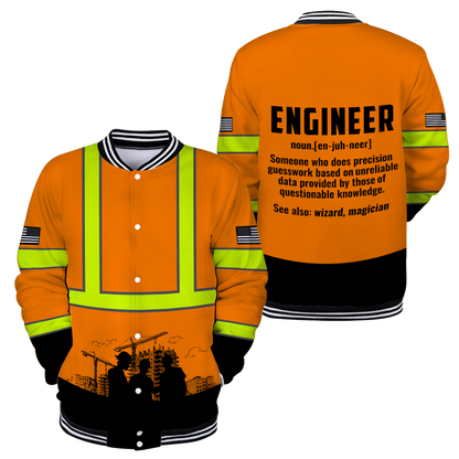 Construction Worker Orange Safety 3D printed shirts