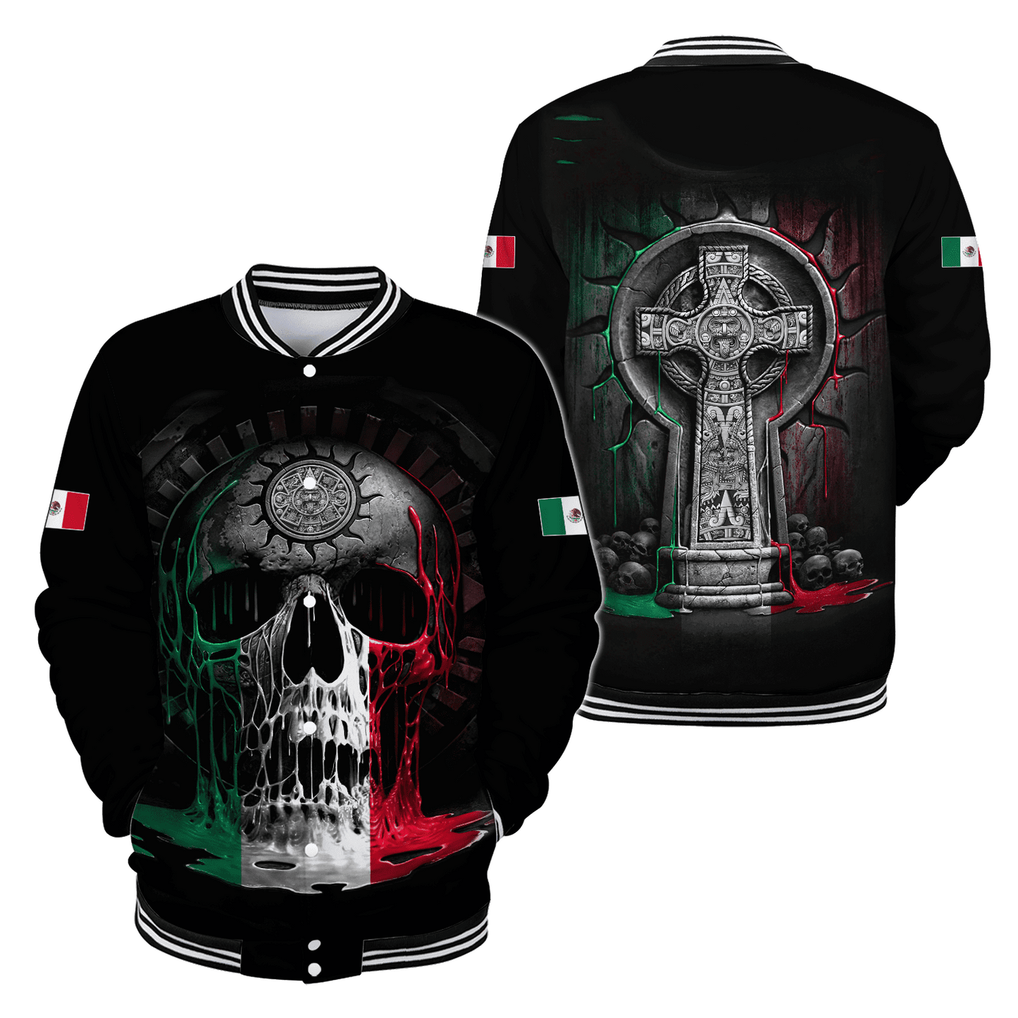 Mexico Skull 3D All Over Printed Unisex Hoodie