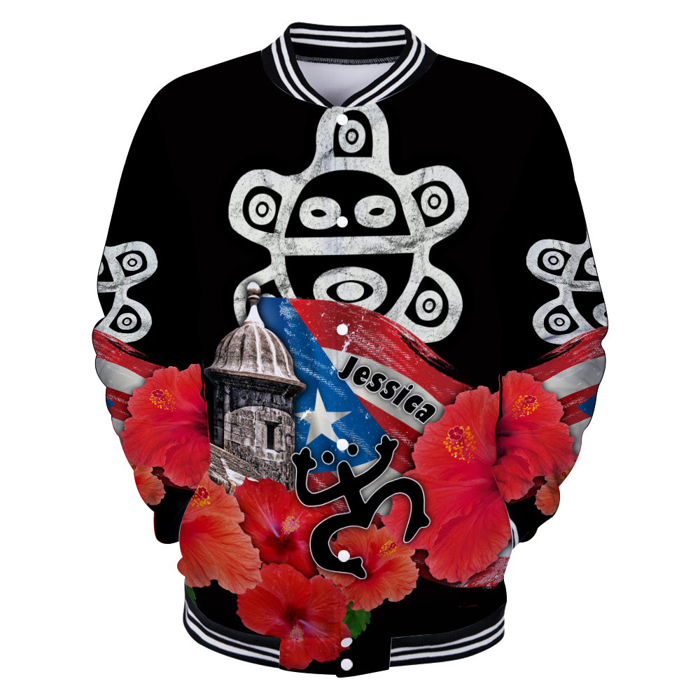 Customize Name Taino Puerto Rico Baseball jacket 3D All Over Printed Shirts MH23022103