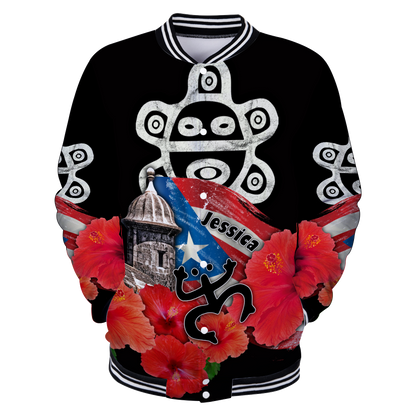Customize Name Taino Puerto Rico Baseball jacket 3D All Over Printed Shirts MH23022103