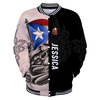 Customize Name Common Coquí Puerto Rico Baseball jacket For Men And Women MH23022104