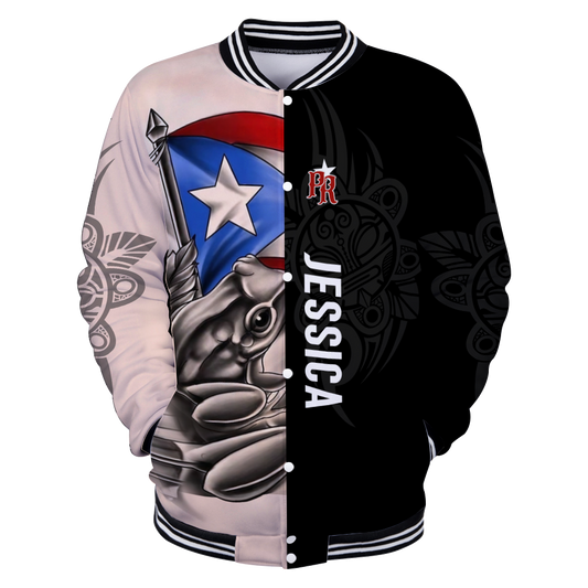 Customize Name Common Coquí Puerto Rico Baseball jacket For Men And Women MH23022104