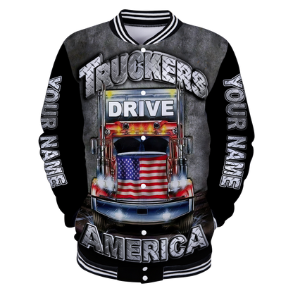Premium Customized Name 3D All Over Printed Unisex Shirt For Trucker