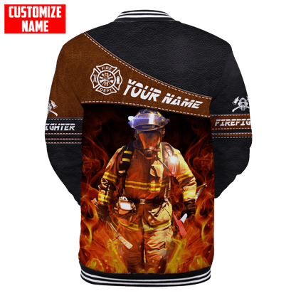 Customized Name Firefighter 3D All Over Printed Unisex Shirts