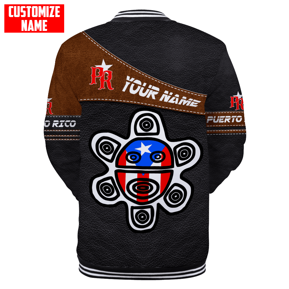 Customize Name  Puerto Rico Baseball jacket 3D All Over Printed Shirts