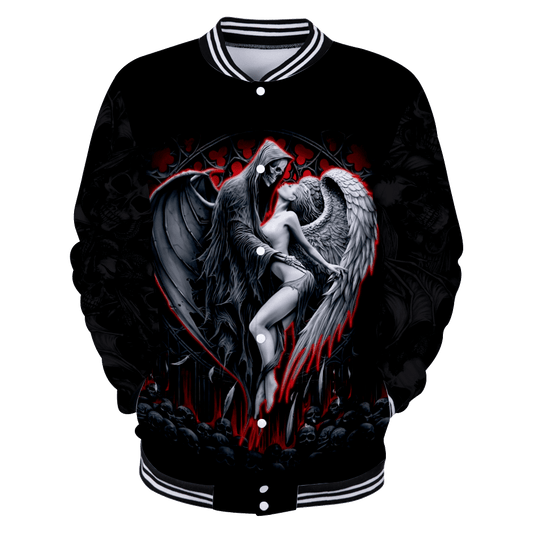Skull and Beauty 3D All Over Printed Baseball shirt