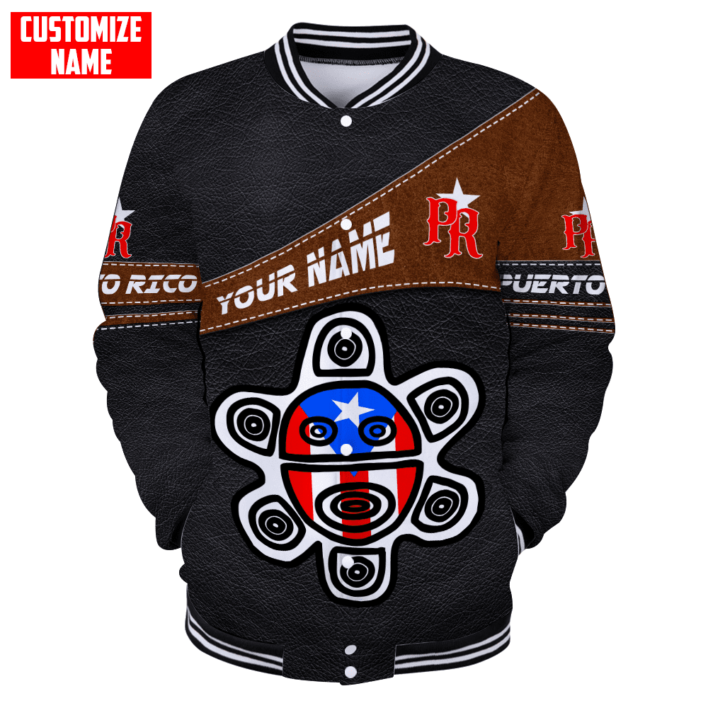 Customize Name  Puerto Rico Baseball jacket 3D All Over Printed Shirts