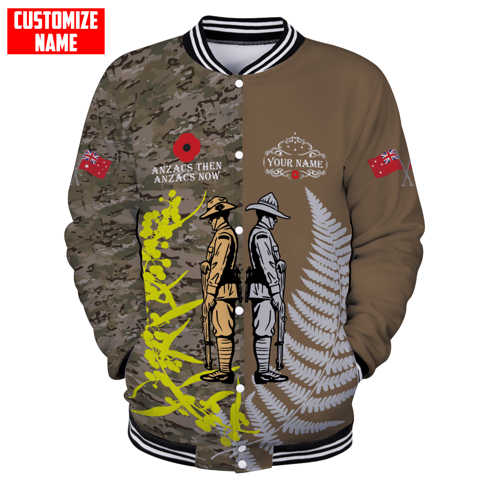 Custom name Anzac day The ode remembrance Soldier 3D printed shirts