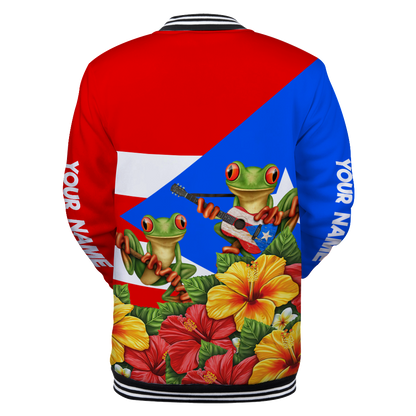 Customize Name  Puerto Rico Baseball jacket 3D All Over Printed Shirts MH24032101.S1