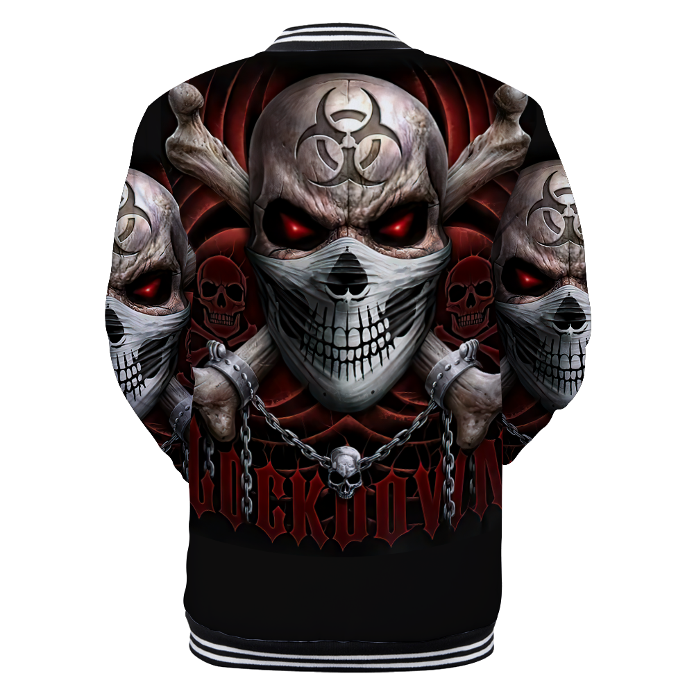Cool Skull Baseball jacket 3D All Over Printed Shirts DA03122001