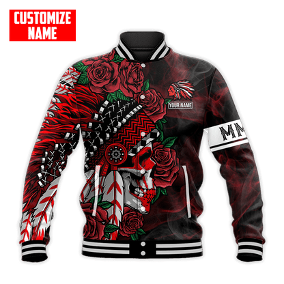 Customized name Native American Chief Skull MMIW Red Hand 3D All Over Printed Shirts