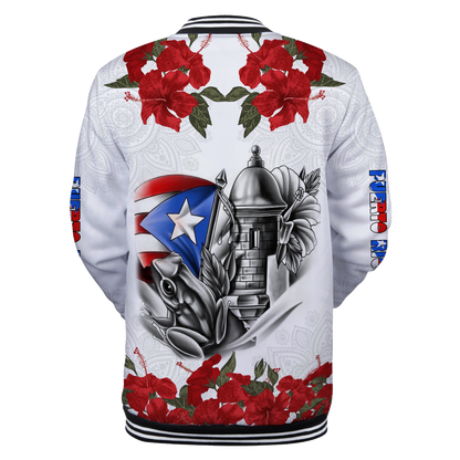 Maga Flower Puerto Rico Baseball jacket 3D All Over Printed Shirts MH24022104
