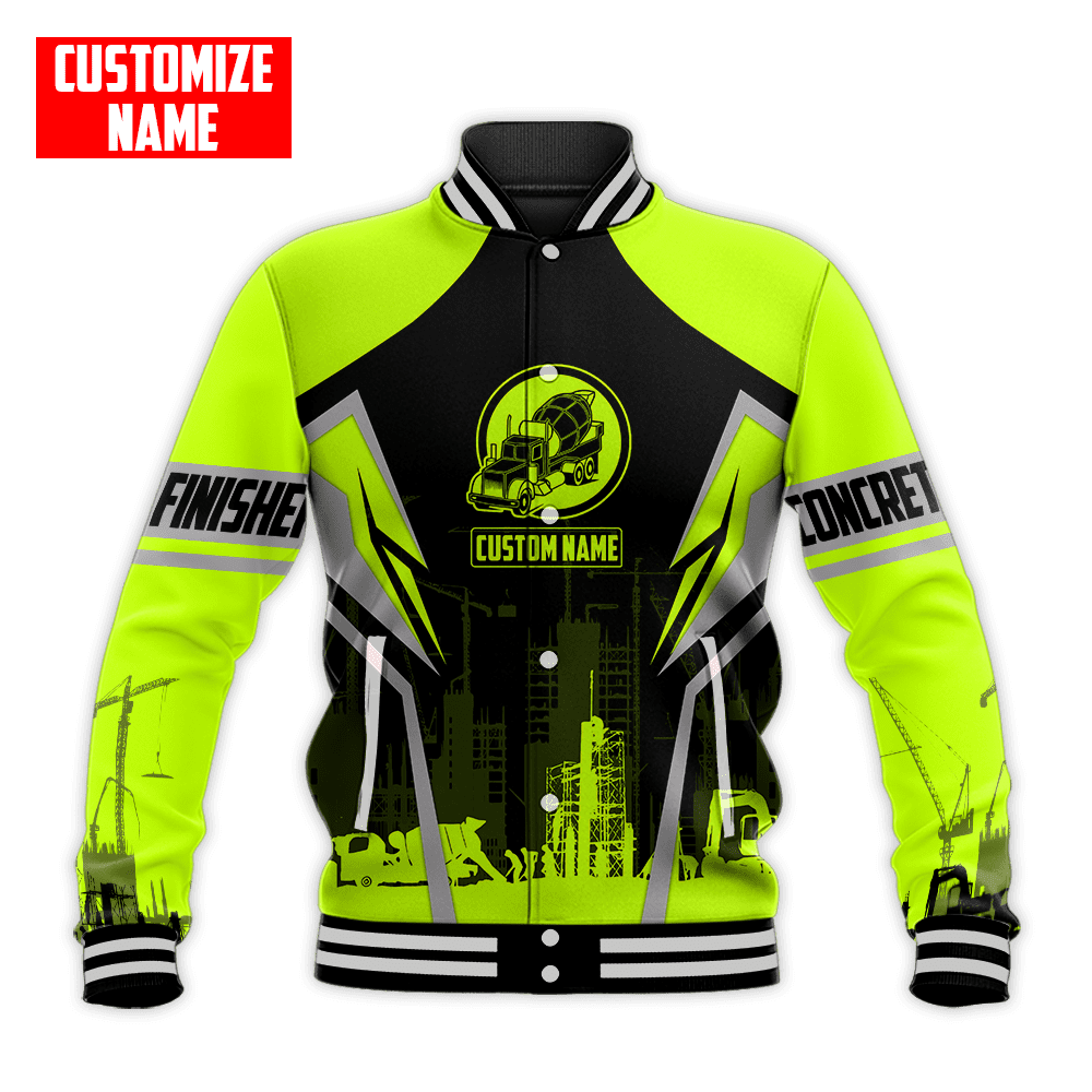 Concrete Finisher Green Mixer Truck Custom name 3D Printed Shirts