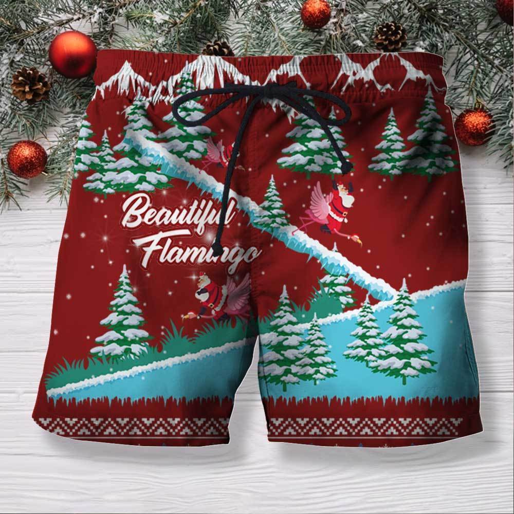 3D All Over Print Flamingo Christmas Hoodie-Apparel-HD09-Shorts-S-Vibe Cosy™
