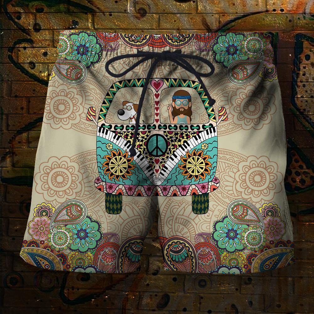 3D All Over Print Dog Hippie Hoodie-Apparel-HD09-Shorts-S-Vibe Cosy™