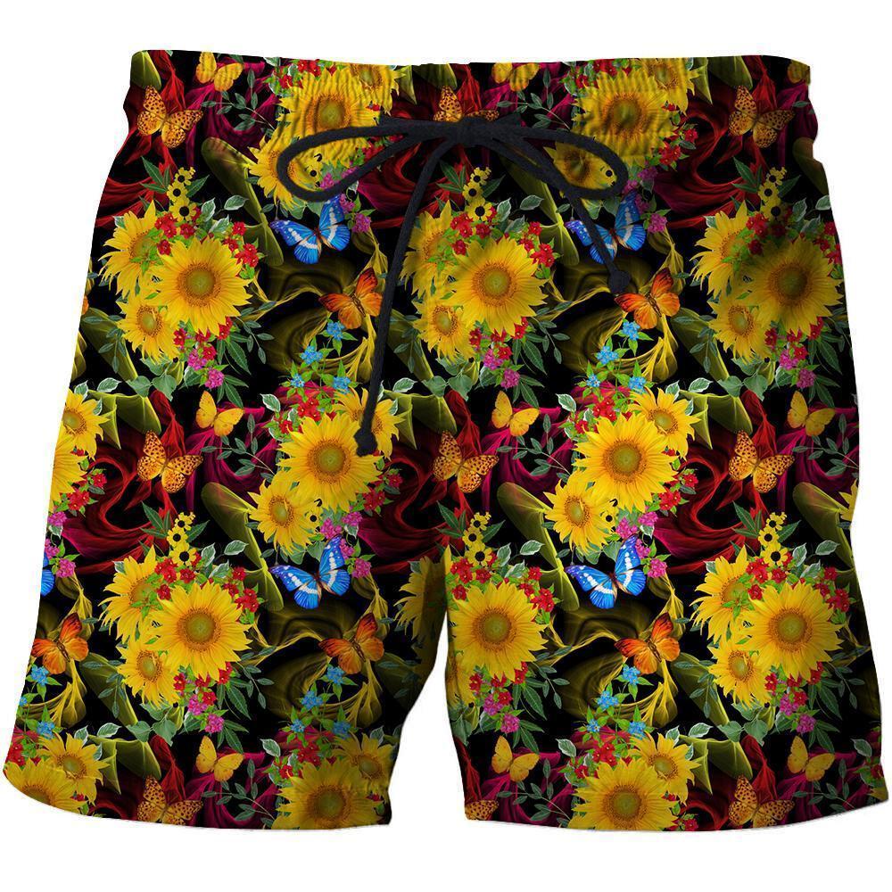 All Over Printing Beautiful Sunflower Hoodie-Apparel-Phaethon-SHORTS-S-Vibe Cosy™