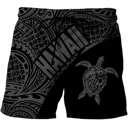 Hawaii Hoodie Turtle Mermaid Polynesian Wave - Gray Hoodie-Apparel-Phaethon-Shorts-S-Vibe Cosy™