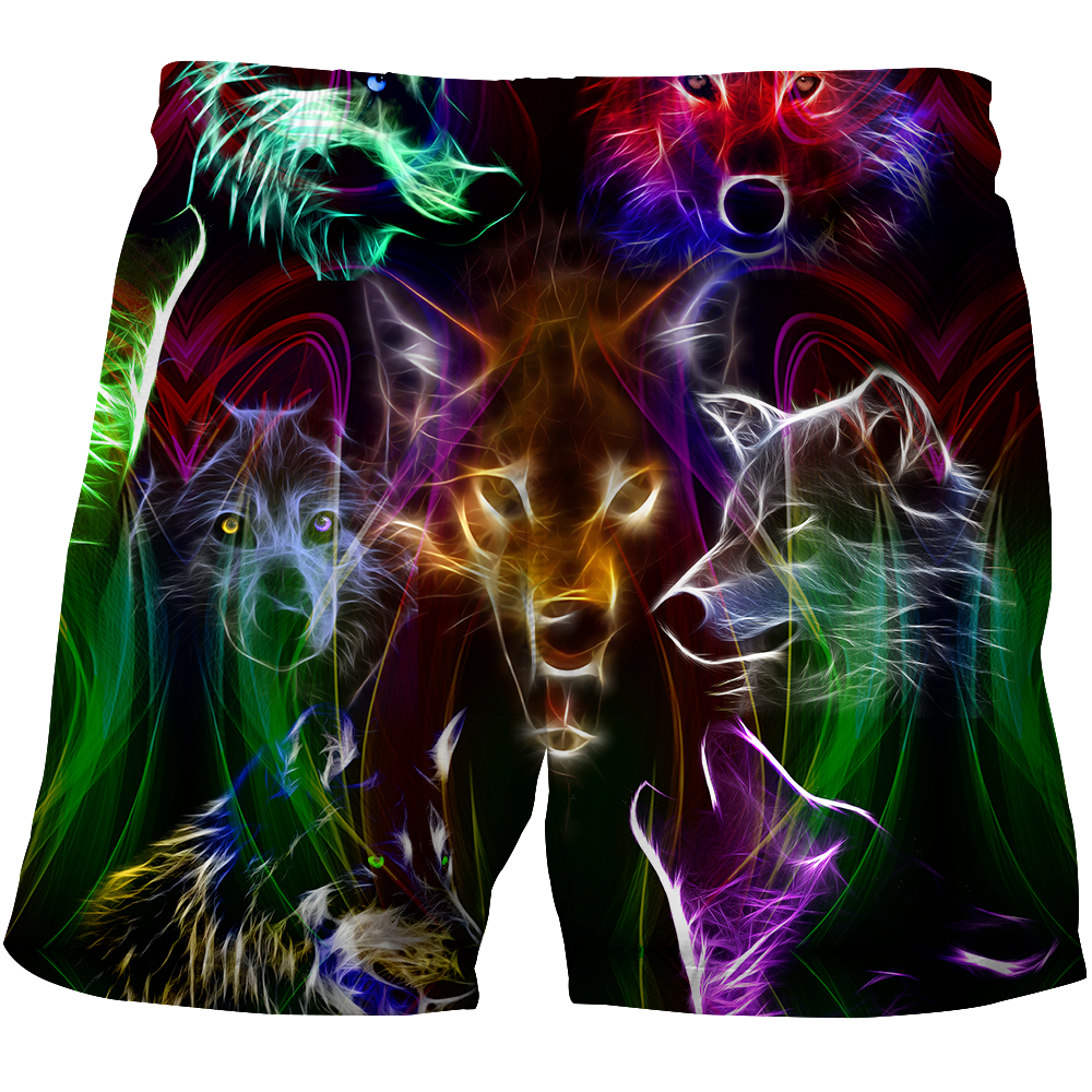 Colorful wolf 3D hoodie shirt for men and women JJW15092001