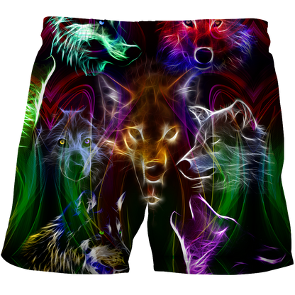 Colorful wolf 3D hoodie shirt for men and women JJW15092001