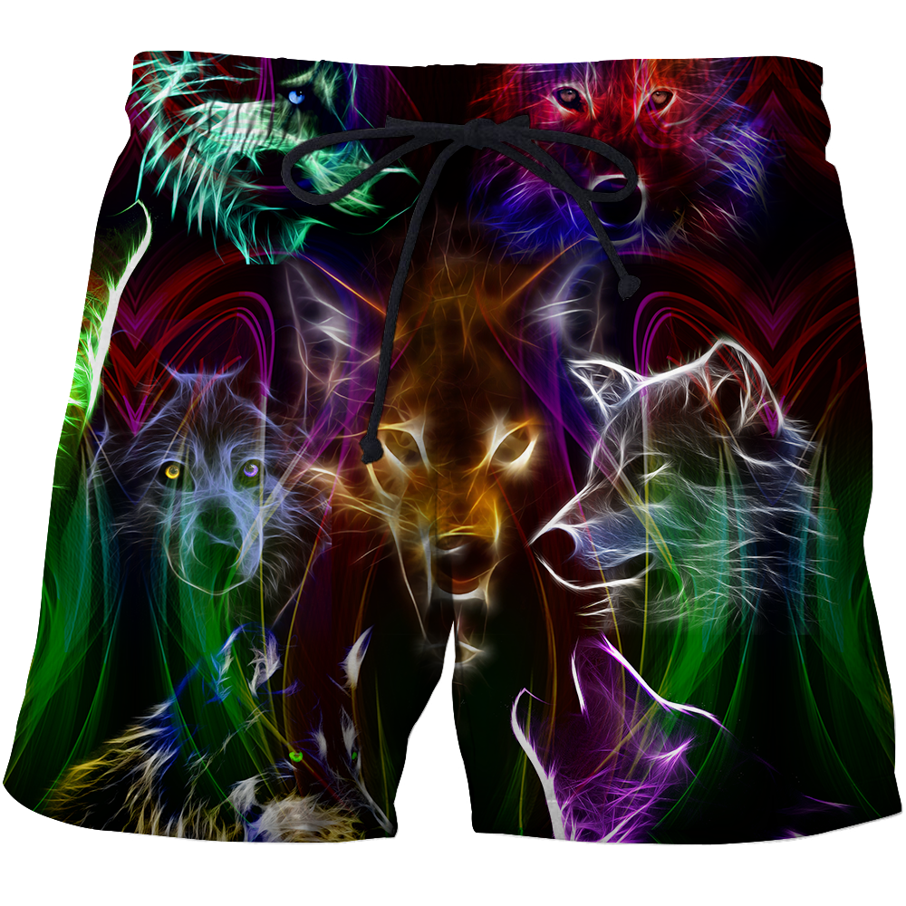 Colorful wolf 3D hoodie shirt for men and women JJW15092001