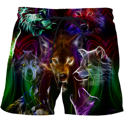 Colorful wolf 3D hoodie shirt for men and women JJW15092001