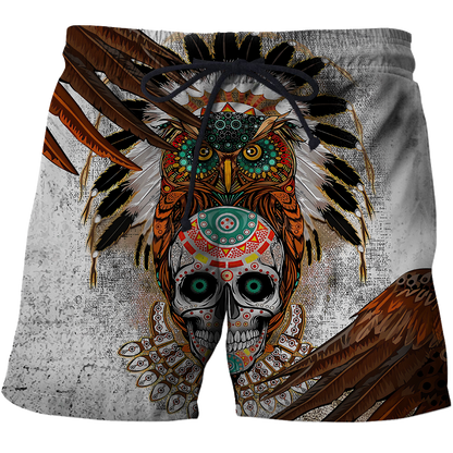 Sugar Native Skull Over Printed Hoodie