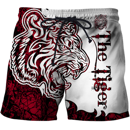 The Tiger Red Tattoo 3D All Over Printed Shirts For Men and Women JJW17082002