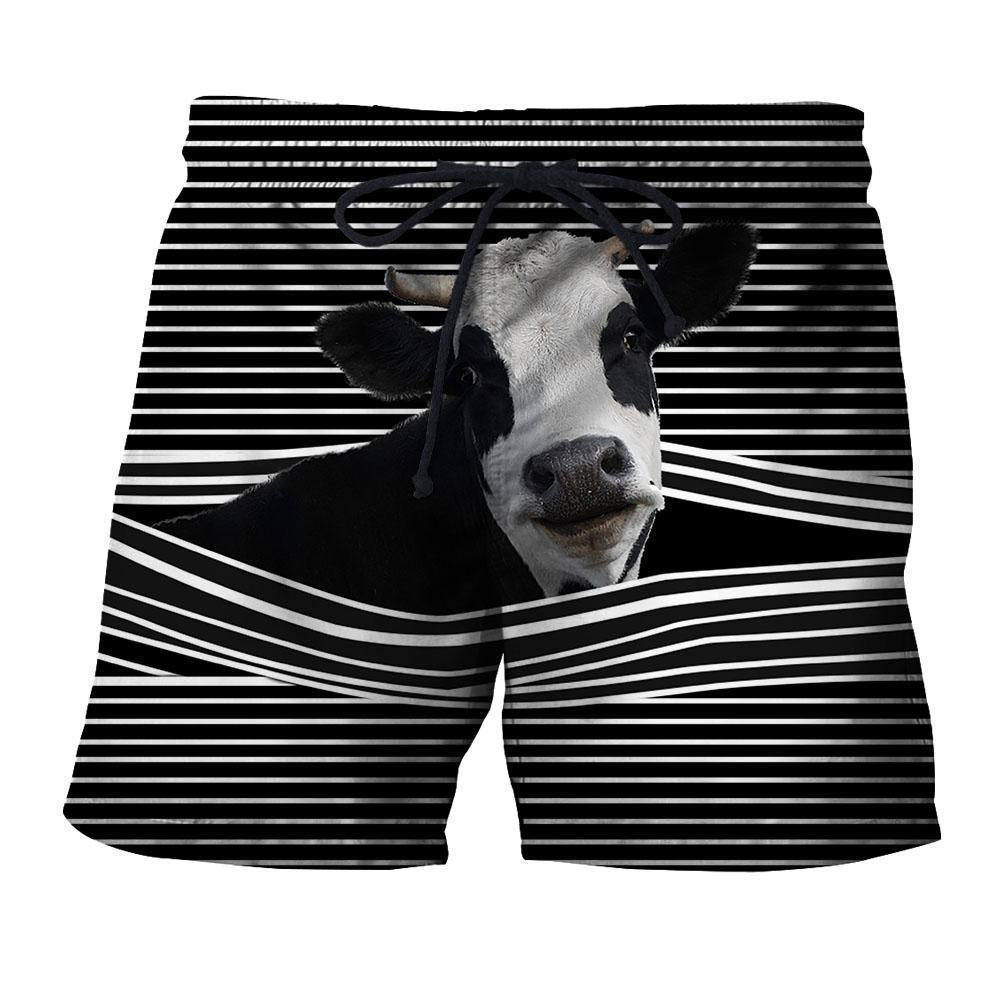 Cow With Black Farm-Apparel-HD09-Shorts-S-Vibe Cosy™